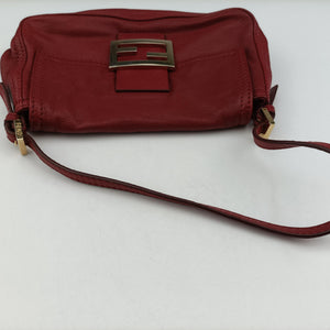 Secondhand Fendi Baguette Red Leather 8BR180 handbag | stylenewstar