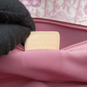 Pre-owned Christian Dior Logogram Ivory x Pink x Multicolor canvas shoulderbag | stylenewstar