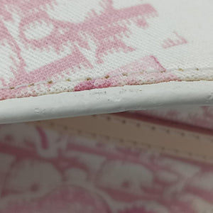Pre-owned Christian Dior Logogram Ivory x Pink x Multicolor canvas shoulderbag | stylenewstar