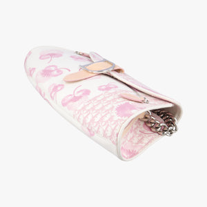 Pre-owned Christian Dior Logogram Ivory x Pink x Multicolor canvas shoulderbag | stylenewstar