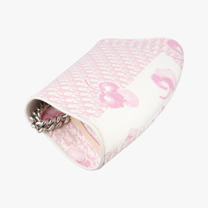 Pre-owned Christian Dior Logogram Ivory x Pink x Multicolor canvas shoulderbag | stylenewstar