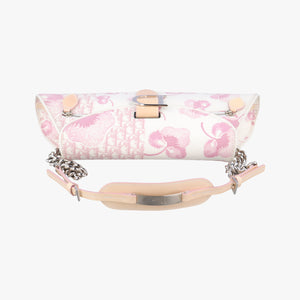 Pre-owned Christian Dior Logogram Ivory x Pink x Multicolor canvas shoulderbag | stylenewstar
