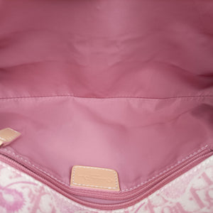 Pre-owned Christian Dior Logogram Ivory x Pink x Multicolor canvas shoulderbag | stylenewstar