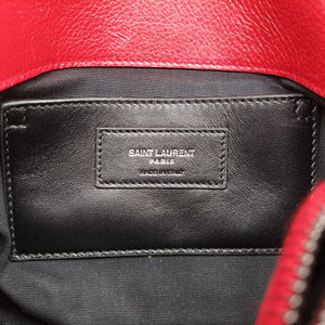 Pre-owned Yves Saint Laurent COLLEGE Red Leather 428056 shoulderbag | stylenewstar