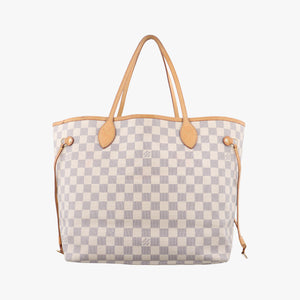 Secondhand Louis Vuitton NEVERFULL MM AZUR Damier Canvas N51107 handbag | stylenewstar