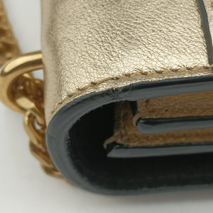 Pre-owned Yves Saint Laurent SUNSET Golden Leather 441972 shoulderbag | stylenewstar