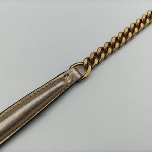 Pre-owned Yves Saint Laurent SUNSET Golden Leather 441972 shoulderbag | stylenewstar