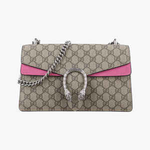 Pre-owned Gucci Dionysus Brown×pink PVC coated canvas 400249 shoulderbag | stylenewstar