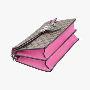 Pre-owned Gucci Dionysus Brown×pink PVC coated canvas 400249 shoulderbag | stylenewstar