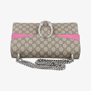 Pre-owned Gucci Dionysus Brown×pink PVC coated canvas 400249 shoulderbag | stylenewstar