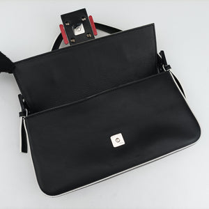 Vintage Fendi Baguette Black×yellow×Red Leather 8BR600 shoulderbag | stylenewstar