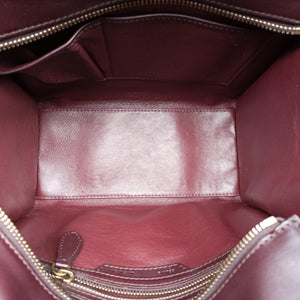 Secondhand Celine Luggage Micro shopper Black x Red x Multicolor snakeskin × leather handbag | stylenewstar