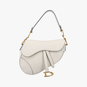 Pre-owned Christian Dior Saddle White Leather handbag | stylenewstar
