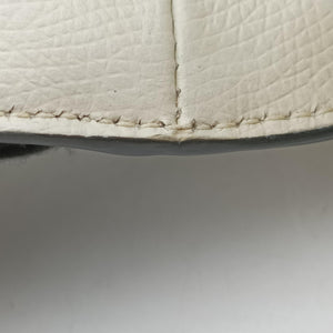 Pre-owned Christian Dior Saddle White Leather handbag | stylenewstar