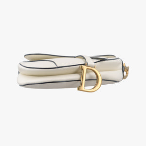 Pre-owned Christian Dior Saddle White Leather handbag | stylenewstar