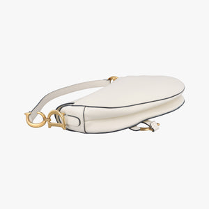 Pre-owned Christian Dior Saddle White Leather handbag | stylenewstar