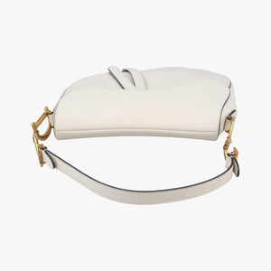 Pre-owned Christian Dior Saddle White Leather handbag | stylenewstar