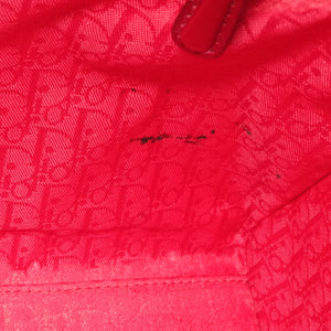 Pre-owned Christian Dior Lady Dior Red patent shoulderbag | stylenewstar