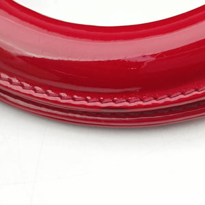 Pre-owned Christian Dior Lady Dior Red patent shoulderbag | stylenewstar