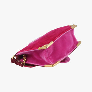 Pre-owned Prada Animalier Cahier Lions Head Red×Pink Velvet 1BD089 shoulderbag | stylenewstar