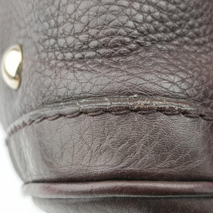 Pre-owned Gucci Sherry Line Brown leather 247205 handbag | stylenewstar