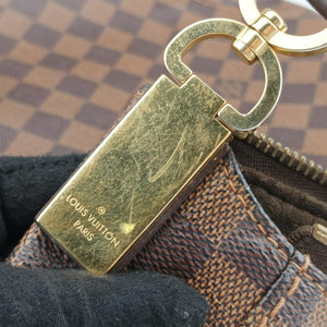 Pre-owned Louis Vuitton Damier Portobello PM Ebene Damier PVC coated canvas leather N41184 handbag | stylenewstar