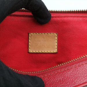 Pre-owned Louis Vuitton PALLAS brown×CERISE Monogram Canvas×calf leather M41175 shoulderbag | stylenewstar