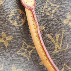 Pre-owned Louis Vuitton PALLAS brown×CERISE Monogram Canvas×calf leather M41175 shoulderbag | stylenewstar