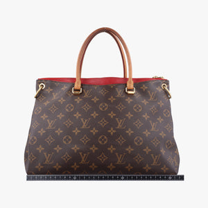 Pre-owned Louis Vuitton PALLAS brown×CERISE Monogram Canvas×calf leather M41175 shoulderbag | stylenewstar