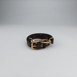 Pre-owned Louis Vuitton PALLAS brown×CERISE Monogram Canvas×calf leather M41175 shoulderbag | stylenewstar