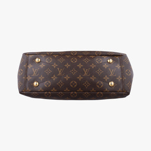 Pre-owned Louis Vuitton PALLAS brown×CERISE Monogram Canvas×calf leather M41175 shoulderbag | stylenewstar