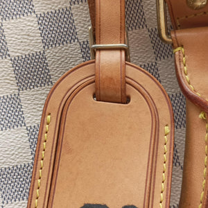 Pre-owned Louis Vuitton Keepall Bandouliere 55 Azur Damier Canvas N41429 handbag | stylenewstar