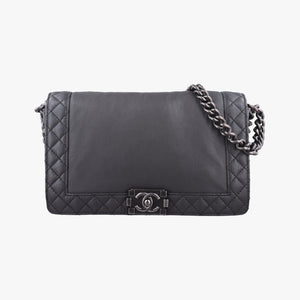 Pre-owned Chanel BOY CHANEL Grey leather A67948 shoulderbag | stylenewstar