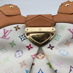 Pre-owned Louis Vuitton URSULA White Monogram Multicolor M40123 handbag | stylenewstar
