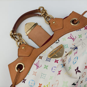 Pre-owned Louis Vuitton URSULA White Monogram Multicolor M40123 handbag | stylenewstar