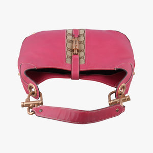 Pre-owned Gucci New Jackie Rose Leather 120888 shoulderbag | stylenewstar