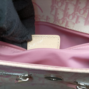 Pre-owned Christian Dior Cherry Blossom Flower Baguette White×Multicolour canvas handbag | stylenewstar