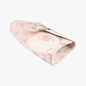 Pre-owned Christian Dior Cherry Blossom Flower Baguette White×Multicolour canvas handbag | stylenewstar