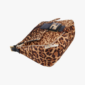 Pre-owned Fendi Big Mamma Forever Flap Multicolour ponyhair 8BR638 shoulderbag | stylenewstar