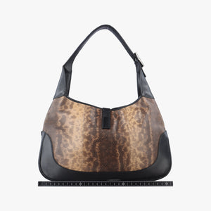 Pre-owned Gucci Jackie Brown×black×Multicolour Leather 001.33 handbag | stylenewstar