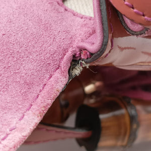 Pre-owned Gucci New Bamboo Orange Patent 254884 handbag | stylenewstar