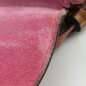 Pre-owned Gucci New Bamboo Orange Patent 254884 handbag | stylenewstar