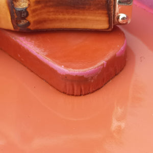 Pre-owned Gucci New Bamboo Orange Patent 254884 handbag | stylenewstar