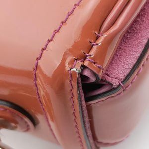 Pre-owned Gucci New Bamboo Orange Patent 254884 handbag | stylenewstar