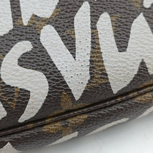 Secondhand Louis Vuitton Monogram Graffiti Pochette Accessoires Brown×Argent Monogram Graffiti M92192 handbag | stylenewstar