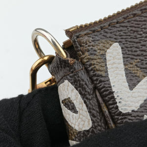 Secondhand Louis Vuitton Monogram Graffiti Pochette Accessoires Brown×Argent Monogram Graffiti M92192 handbag | stylenewstar