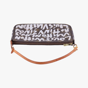 Secondhand Louis Vuitton Monogram Graffiti Pochette Accessoires Brown×Argent Monogram Graffiti M92192 handbag | stylenewstar