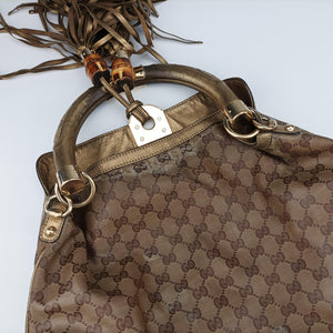 Secondhand Gucci Indy Babouska beige×Multicolour PVC coated canvas 185566 shoulderbag | stylenewstar