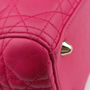 Pre-owned Christian Dior Lady Dior Rose lambskin shoulderbag | stylenewstar