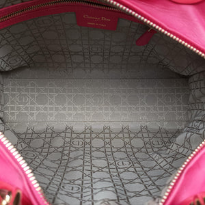 Pre-owned Christian Dior Lady Dior Rose lambskin shoulderbag | stylenewstar